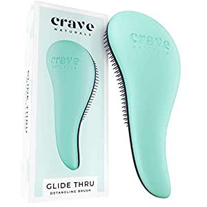 Amazon.com : Crave Naturals Glide Thru Detangling Brush for Adults & Kids Hair. Detangler Hairbrush for Natural, Curly, Straight, Wet or Dry Hair. Hair Brushes for Women. Styling Brush. (TURQUOISE) : Beauty & Personal Care