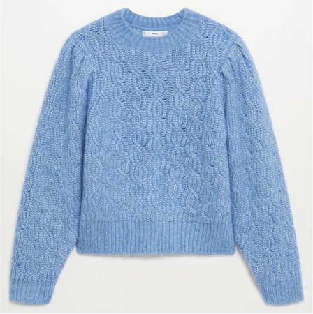 Mango Wool Blue Sweater