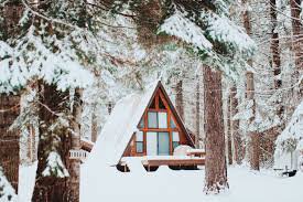 cozy winter lodge