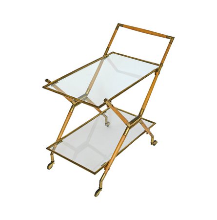 Cesare Lacca, a brass and glass two tier bar cart, Italy, c.1950s – A Modern Grand Tour
