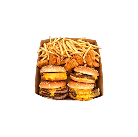 burger and fries combo png