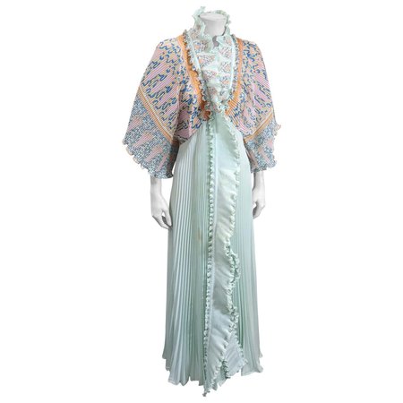 Zandra Rhodes Extravagant Pleated Robe For Sale at 1stDibs
