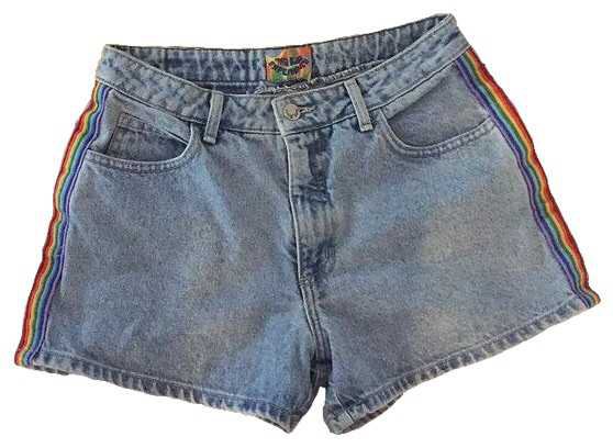 Rainbow Denim Shorts