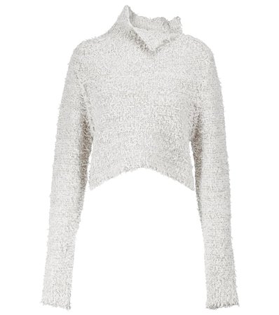 Acne Studios - Cropped felted knit sweater | Mytheresa