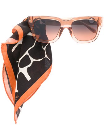 Linda Farrow scarf-embellished Sunglasses - Farfetch