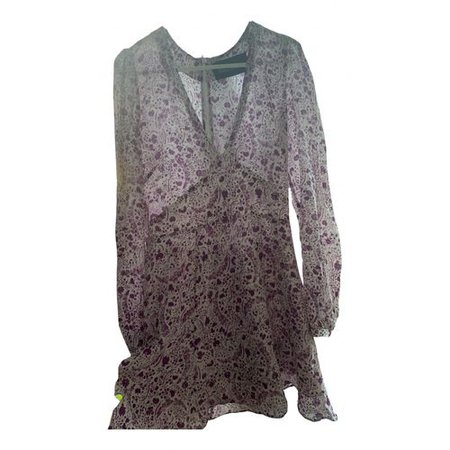 Silk mini dress Réalisation Purple size 8 UK in Silk - 17167012