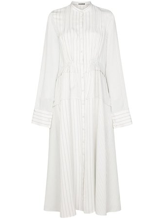 Shop white & black Jil Sander x Browns 50 striped dress with Express Delivery - Farfetch