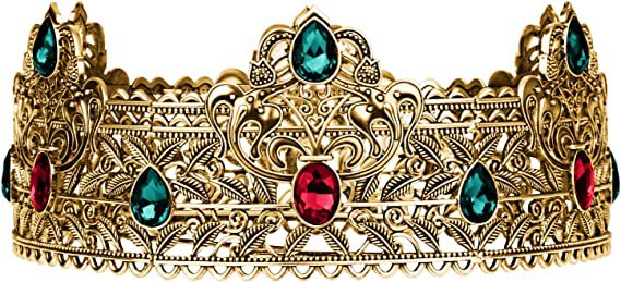 Amazon.com: CROWN GUIDE Gold King Crowns for Men Gothic, Royal Crown with Green Rhinestone, Birthday Crown for Men, Wedding Cosplay Homecoming Prom Party Decorations Crown, Perfect Gifts for Men : Beauty & Personal Care