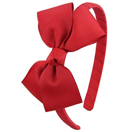 Amazon.com: 7Rainbows Fashion Cute Red Bow Headband for Girls Toddlers. : Baby