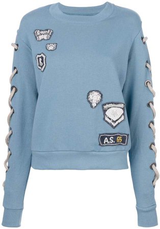 As65 embroidered sweatshirt