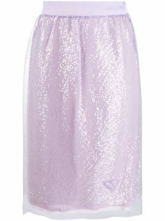 Prada sequin-embellished knee-length pencil skirt - FARFETCH