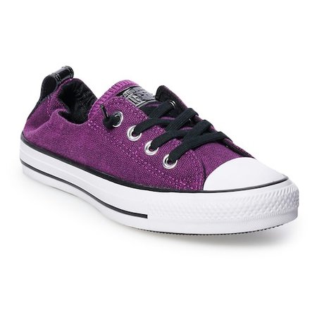 purple sneakers