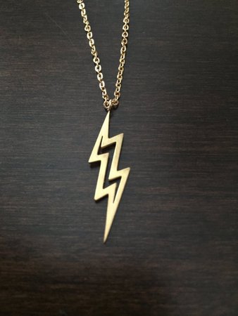 Gold Lighting Bolt Necklace