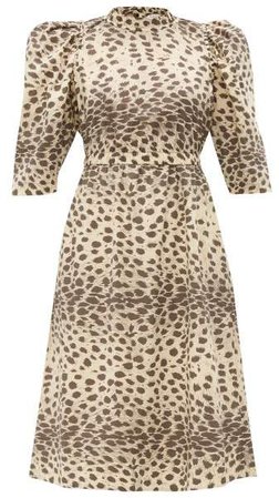 Leo Leopard Print Cotton Dress - Womens - Leopard