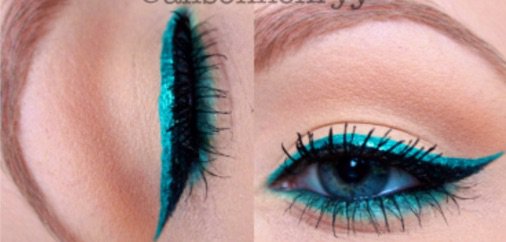 turquoise eyeliner