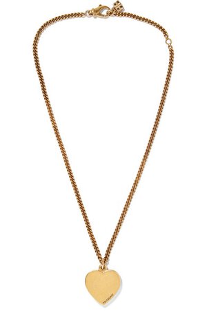 Balenciaga | Precious Heart gold-tone necklace | NET-A-PORTER.COM