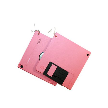 Floppy Disc Earrings Cyber Punk Seapunk Cyber Baby Pink | Etsy