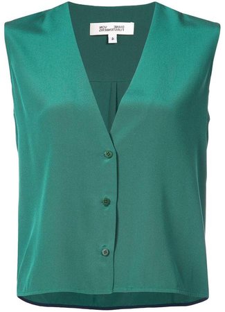 sleeveless V-neck blouse
