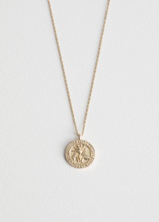 Bee Embossed Pendant Necklace - Gold - Necklaces - & Other Stories