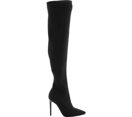 Womens Kendall & Kylie Anabel Over-The-Knee Boot - Black Knit
