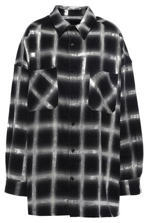 Glittered checked cotton-flannel shirt | AMIRI | Sale up to 70% off | THE OUTNET
