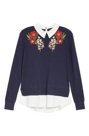Ted Baker London Toriey Layered Look Sweater | Nordstrom