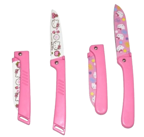 hello kitty folding knives - transparent bg