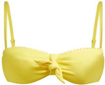 Ibiza Textured Bikini Top - Womens - Yellow