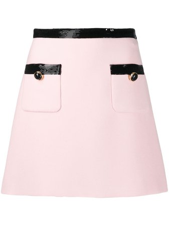 Miu Miu Sequin Detail Mini Skirt