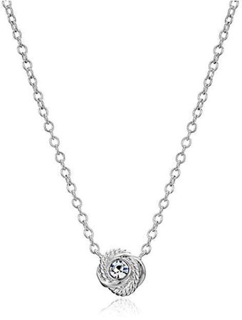 Amazon.com: Kate Spade New York Infinity and Beyond Clear/Silver Knot Mini Pendant Necklace: Clothing