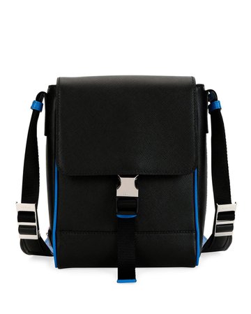 Prada Saffiano Leather Travel Messenger Bag