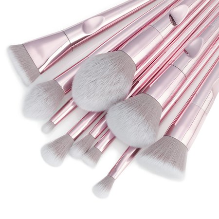 Jessup set Makeup brushes set 10pcs Metallic Pink beauty Make up brush Soft blush Powder Foundation Eyeshadow brush ABS Handle|Eye Shadow Applicator| | - AliExpress