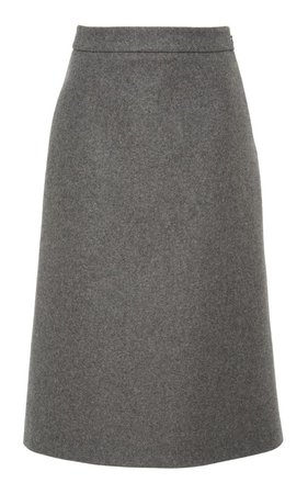 Wool-Felt Midi Skirt by Prada | Moda Operandi
