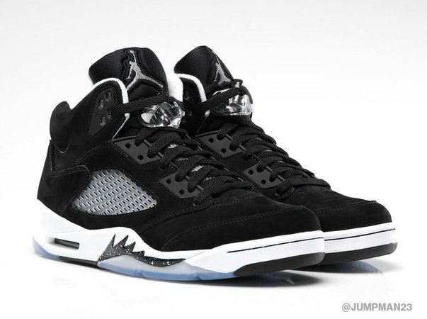 *clipped by @luci-her* Air Jordan 5 Retro ‘Black/White’
