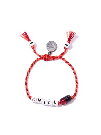 red chill pill beaded wrap bracelet