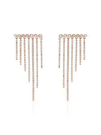 Shay Fringed Rose Gold Earrings SE227RG18 | Farfetch