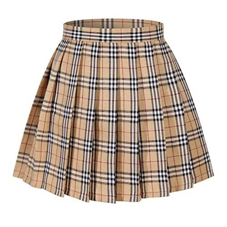 Plaid Light Brown Skirt