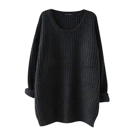 oversized black knit sweater
