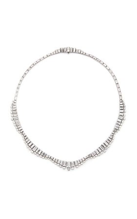 Riviera 18K White Gold Sapphire Necklace by Nam Cho | Moda Operandi