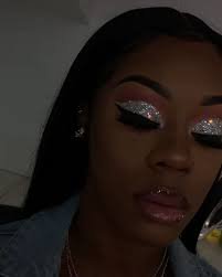 glitter makeup on black girl - Google Search