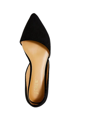 black Zoe d'Orsay flats shoes