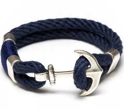 Nautical Rope Bracelet / Nautical Anchor Bracelet / Navy Blue Anchor Bracelet / Silver Anchor Bracelet / Nautical Jewelry / Nautical Gift | Google Shopping