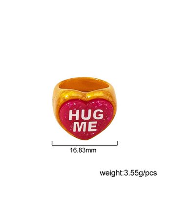 HUG ME Design Acrylic Ring