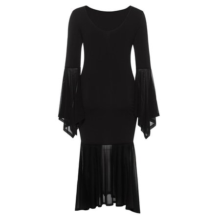 Gothic Bell Mesh Sleeve Mermaid Dress (Plus Size) – ROCK 'N DOLL