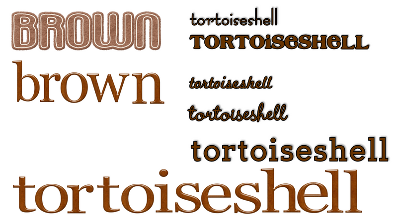 Tortoiseshell, Brown Words