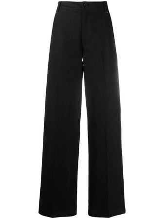Rick Owens DRKSHDW wide-leg cotton trousers black DS20F1319TW - Farfetch