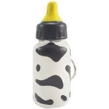 baby bottle cow print squishy milk