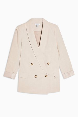 Double Breasted Linen Blazer | Topshop