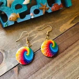 tie dye earrings - Google Search