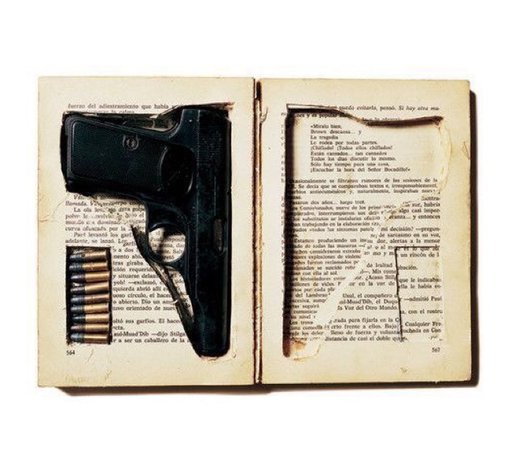 gun in book